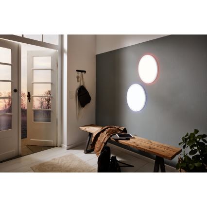 Eglo 900086 - LED RGBW Dimmable ceiling light ROVITO-Z LED/14,6W/230V 2700-6500K d. 29,5 cm white