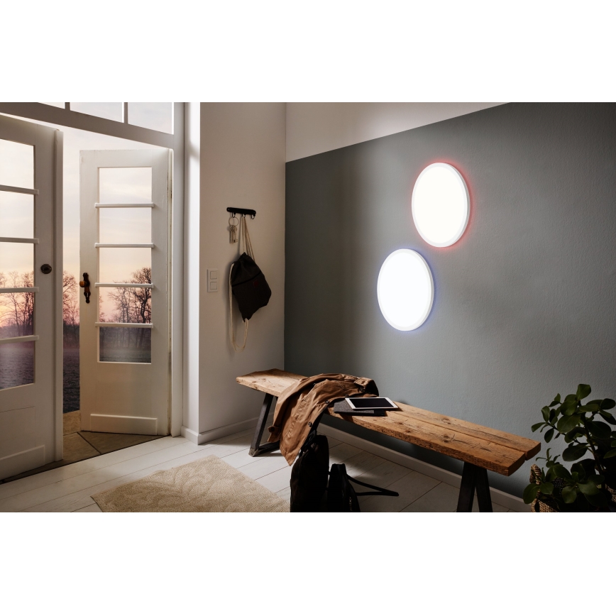 Eglo 900086 - LED RGBW Dimmable ceiling light ROVITO-Z LED/14,6W/230V 2700-6500K d. 29,5 cm white