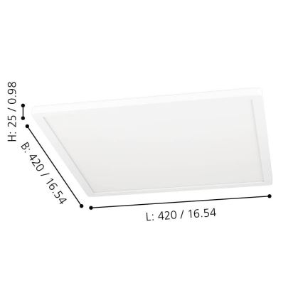 Eglo - LED RGBW Dimmable ceiling light LED/16,5W/230V 2700-6500K white ZigBee