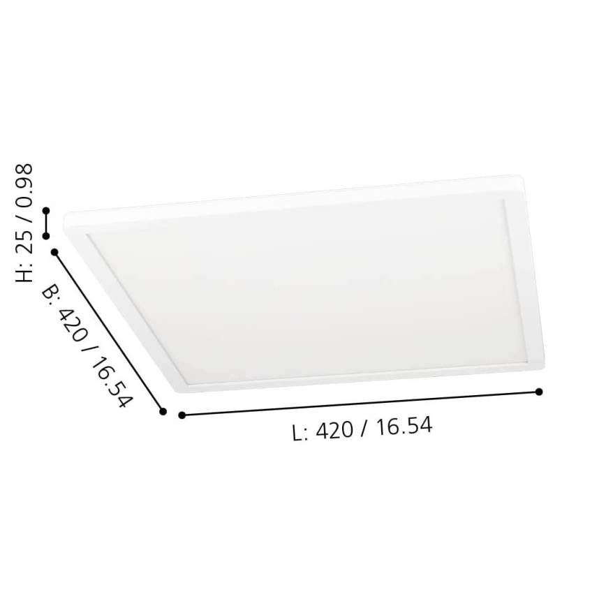 Eglo - LED RGBW Dimmable ceiling light LED/16,5W/230V 2700-6500K white ZigBee