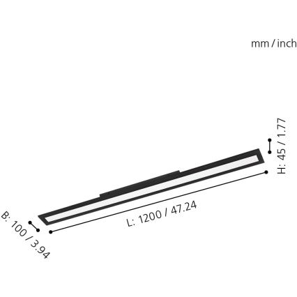 Eglo - LED Dimmable ceiling light LED/33,5W/230V ZigBee