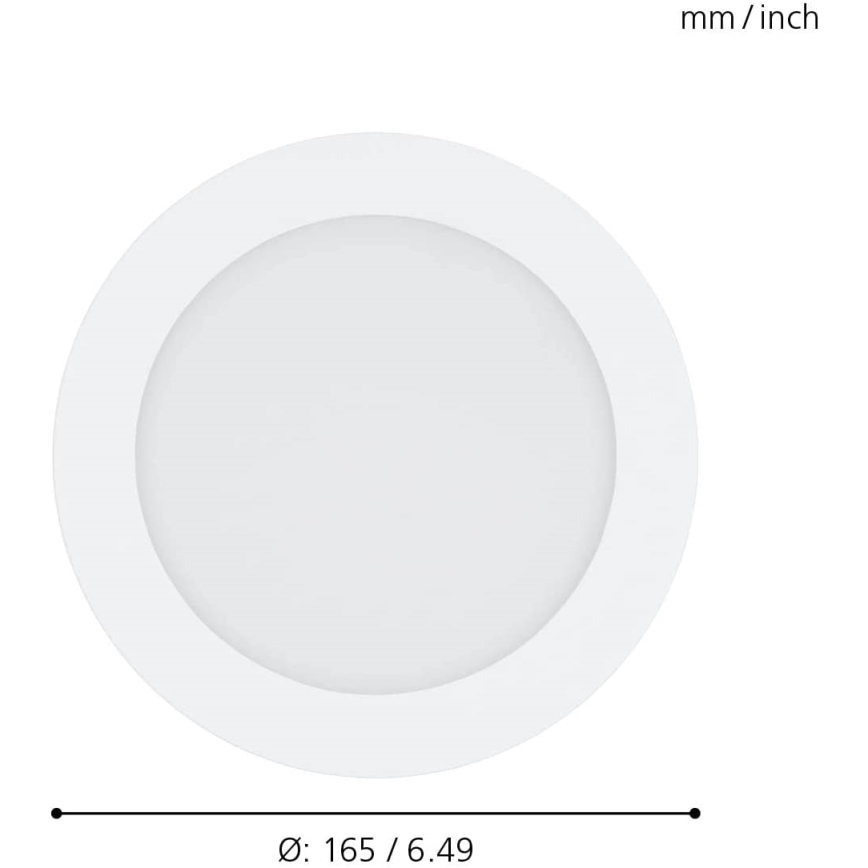 Eglo - Dimmable LED Bathroom Recessed Downlight LED/10.5W/230V IP44 ZigBee Ø 16.5 cm