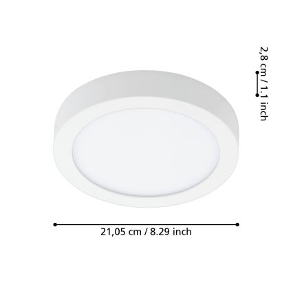 Eglo - LED Dimmable bathroom ceiling light LED/16,5W/230V 2700-6500K IP44 ZigBee