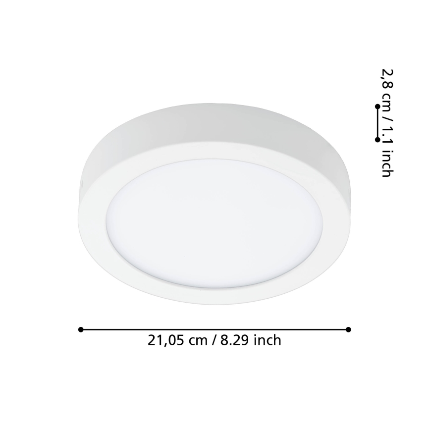 Eglo - LED Dimmable bathroom ceiling light LED/16,5W/230V 2700-6500K IP44 ZigBee