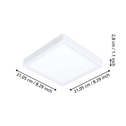 Eglo - LED Dimmable bathroom ceiling light LED/16,5W/230V 2700-6500K IP44 ZigBee