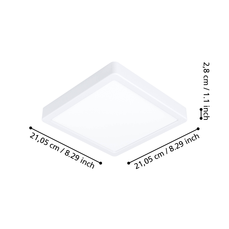Eglo - LED Dimmable bathroom ceiling light LED/16,5W/230V 2700-6500K IP44 ZigBee