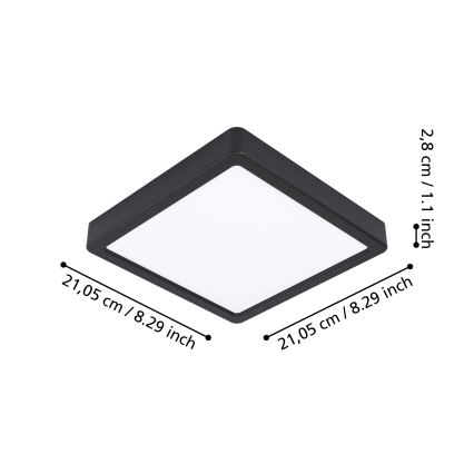 Eglo - LED Dimmable bathroom ceiling light LED/16,5W/230V IP44 ZigBee
