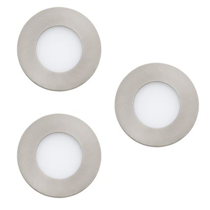Eglo - Set of 3 dimmable LED bathroom lights FUEVA-Z, 2.8W each / 230V, IP44, Ø 8.5 cm