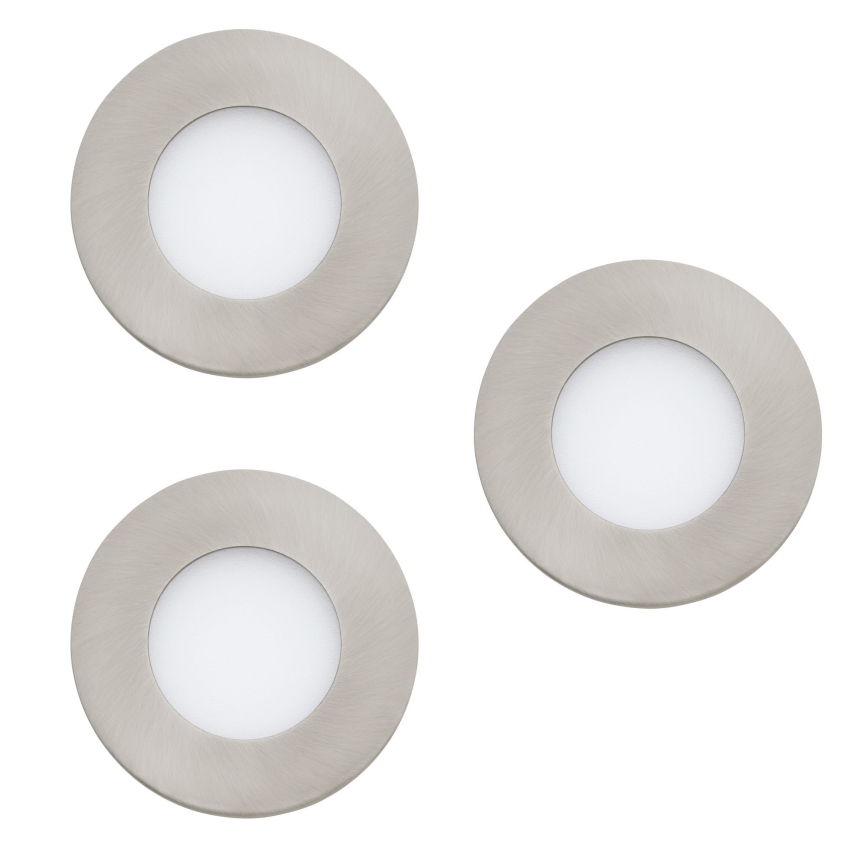 Eglo - Set of 3 dimmable LED bathroom lights FUEVA-Z, 2.8W each / 230V, IP44, Ø 8.5 cm
