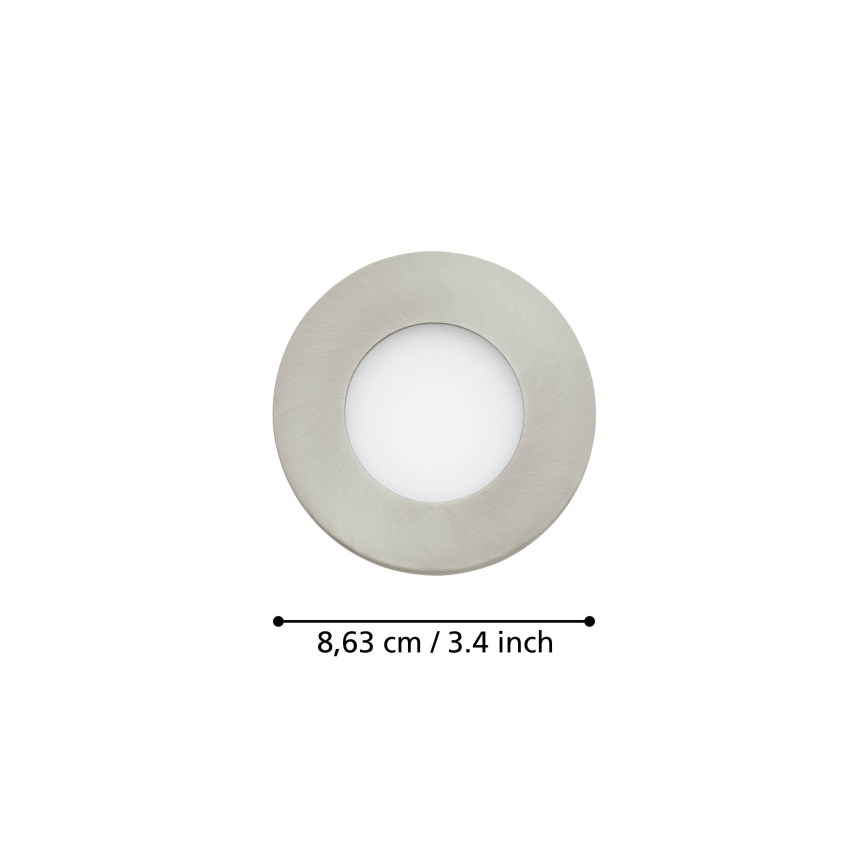 Eglo - Set of 3 dimmable LED bathroom lights FUEVA-Z, 2.8W each / 230V, IP44, Ø 8.5 cm