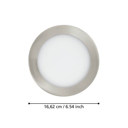 Eglo - Dimmable LED Bathroom Recessed Downlight LED/10.5W/230V IP44 ZigBee Ø 16.5 cm