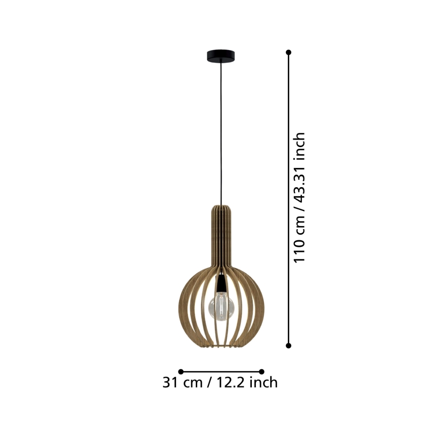 Eglo - Chandelier on a string 1xE27/40W/230V d. 31 cm beige