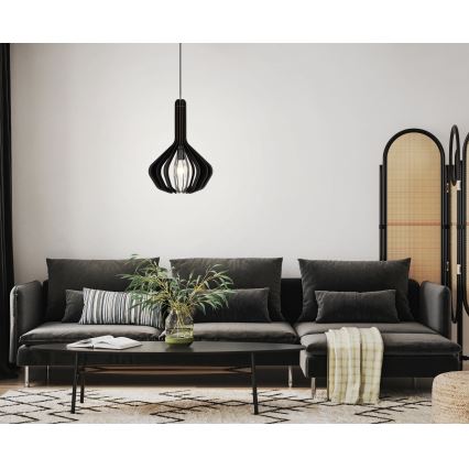 Eglo - Chandelier on a string 1xE27/40W/230V d. 38 cm black