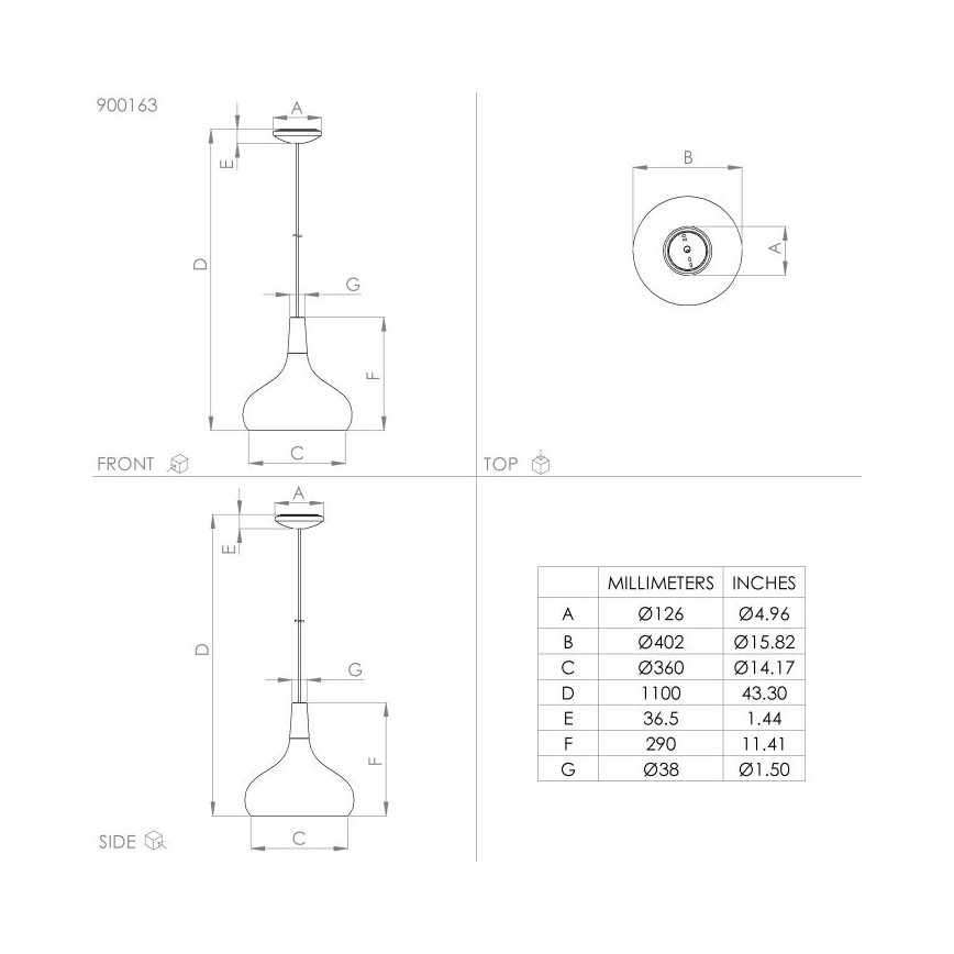 Eglo  - Chandelier on a string 1xE27/40W/230V d. 40 cm