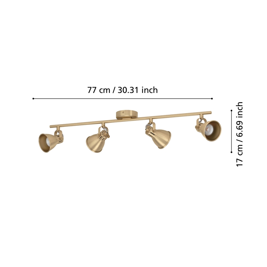 Eglo - LED Spotlight 4xGU10/3W/230V