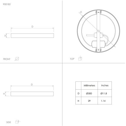 Eglo - LED Ceiling light LED/20,5W/230V d. 28,5 cm