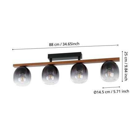 Eglo - Surface-mounted chandelier 4xE27/40W/230V