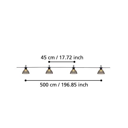 Eglo - LED Outdoor decorative chain 12xLED/0,066W/3,2V IP44