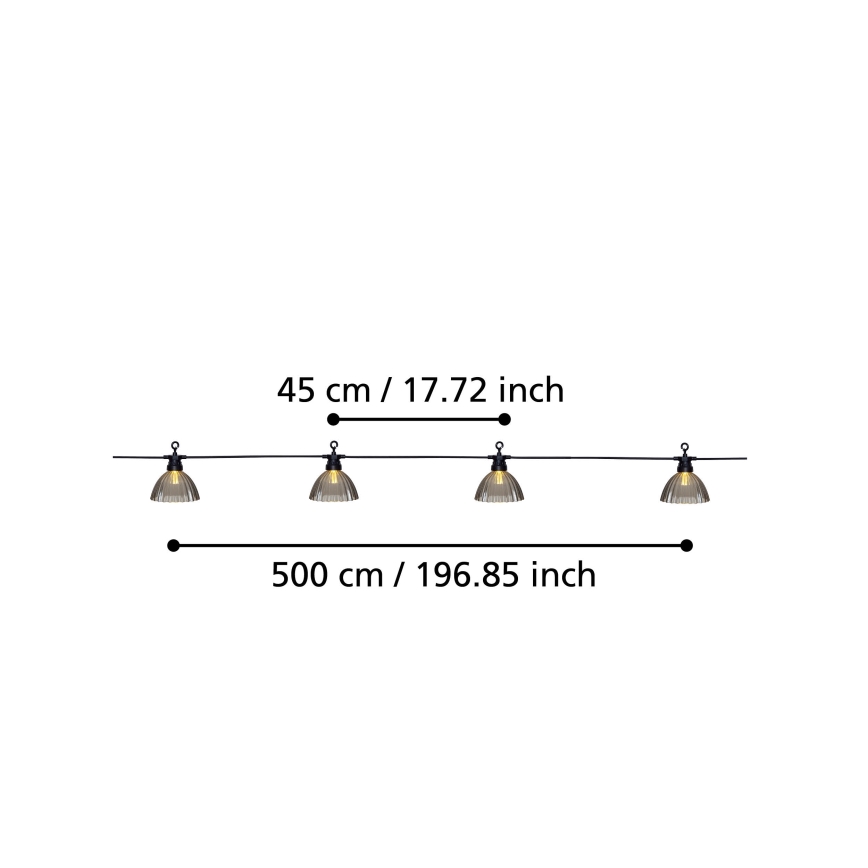 Eglo - LED Outdoor decorative chain 12xLED/0,066W/3,2V IP44