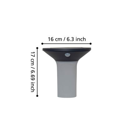 Eglo - LED Outdoor Solar Light with Sensor 6xLED/0,03W/3,7V IP44