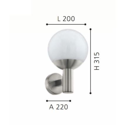 Eglo - LED RGB Dimmable outdoor wall light E27/9W/230V 2700-6500K IP44