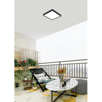 Eglo - LED Bathroom ceiling light LED/20,5W/230V IP44 black