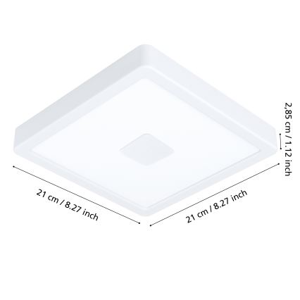 Eglo - LED Outdoor ceiling light LED/17W/230V IP44 white