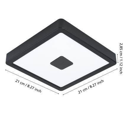 Eglo - LED Outdoor ceiling light LED/17W/230V IP44 black