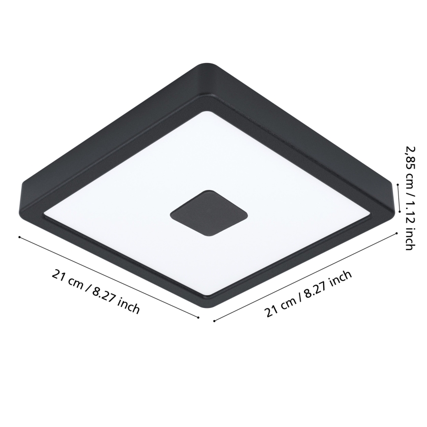Eglo - LED Outdoor ceiling light LED/17W/230V IP44 black