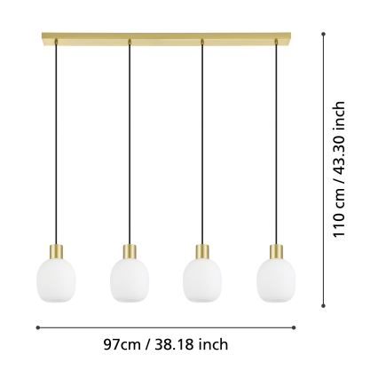 Eglo - Chandelier on a string 4xE27/40W/230V