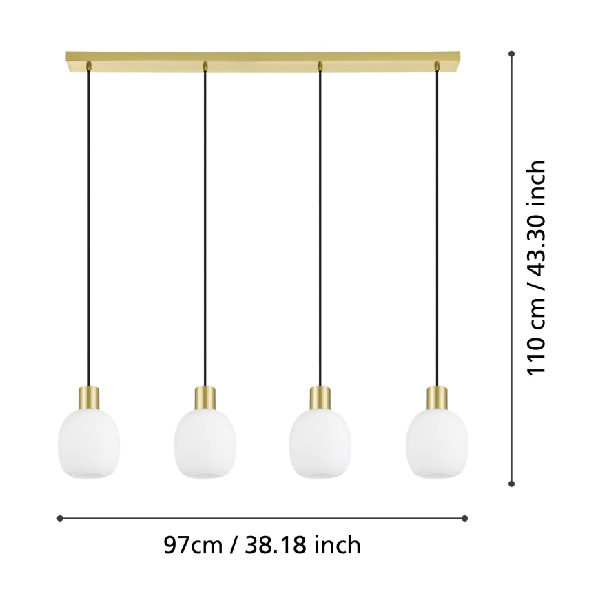 Eglo - Chandelier on a string 4xE27/40W/230V