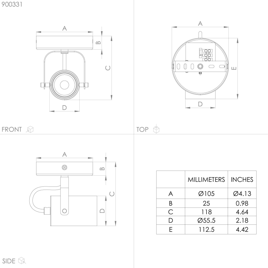 Eglo - LED Spotlight 1xGU10/3W/230V