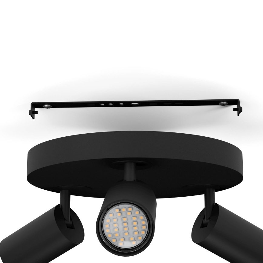 Eglo - LED RGBW Dimmable spotlight 3xGU10/4,9W/230V black