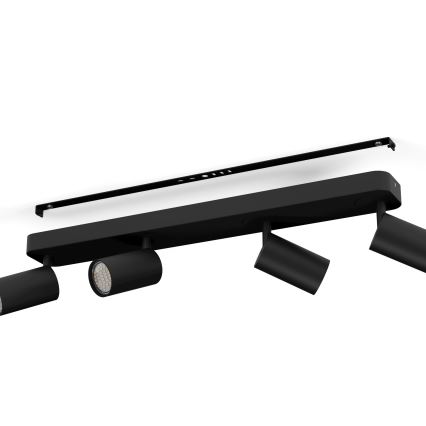 Eglo - LED RGBW Dimmable spotlight 4xGU10/4,9W/230V black