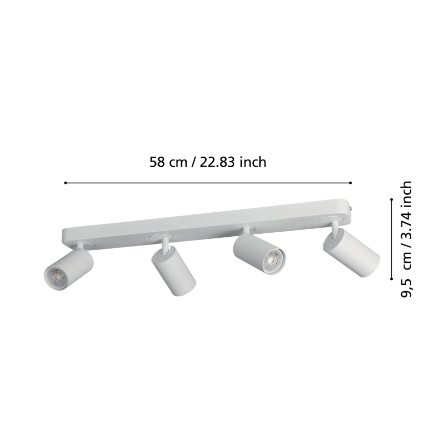 Eglo -LED RGBW Dimmable spotlight 4xGU10/4,9W/230V white