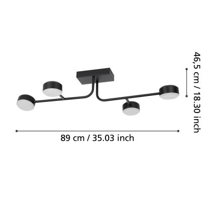 Eglo - LED Dimmable surface-mounted chandelier 4xLED/6,8W/230V