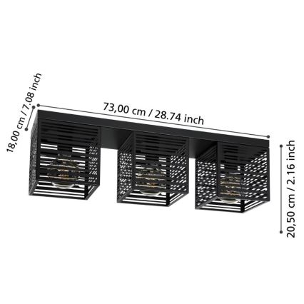 Eglo - Ceiling light 3xE27/40W/230V