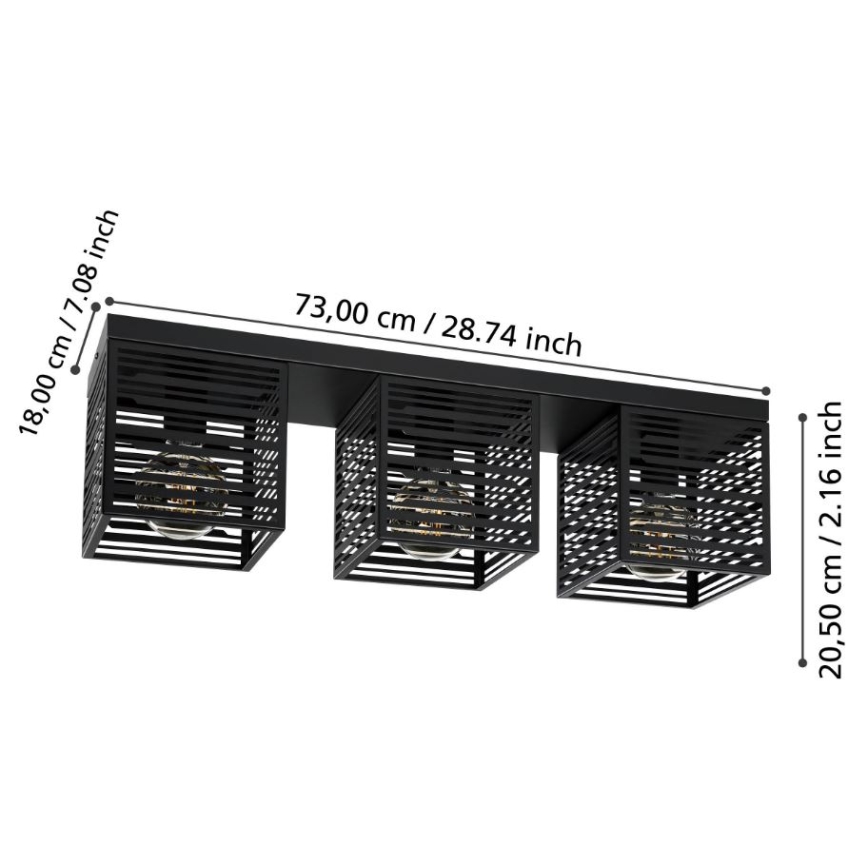 Eglo - Ceiling light 3xE27/40W/230V