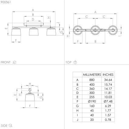 Eglo - Surface-mounted chandelier 3xE27/40W/230V