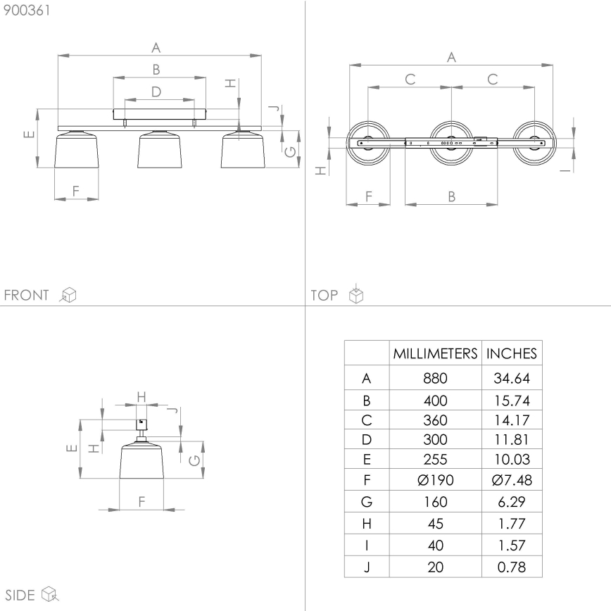 Eglo - Surface-mounted chandelier 3xE27/40W/230V