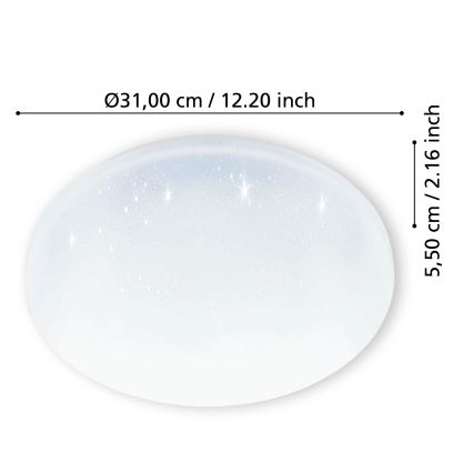 Eglo - LED Bathroom ceiling light LED/18W/230V IP44