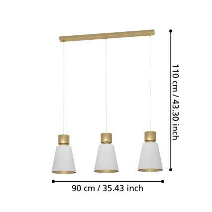 Eglo - Chandelier on a string 3xE27/40W/230V