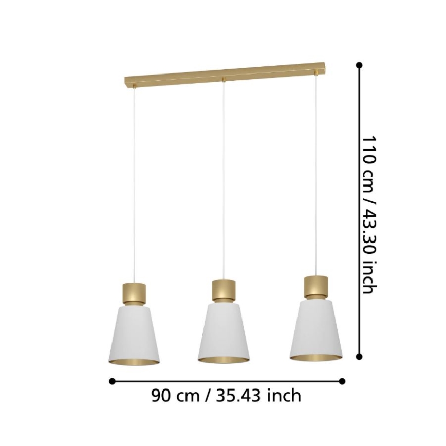 Eglo - Chandelier on a string 3xE27/40W/230V