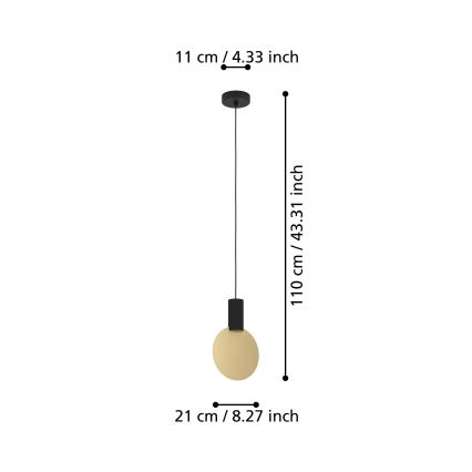 Eglo - LED Chandelier on a string 1xGU10/4,5W/230V 3000K