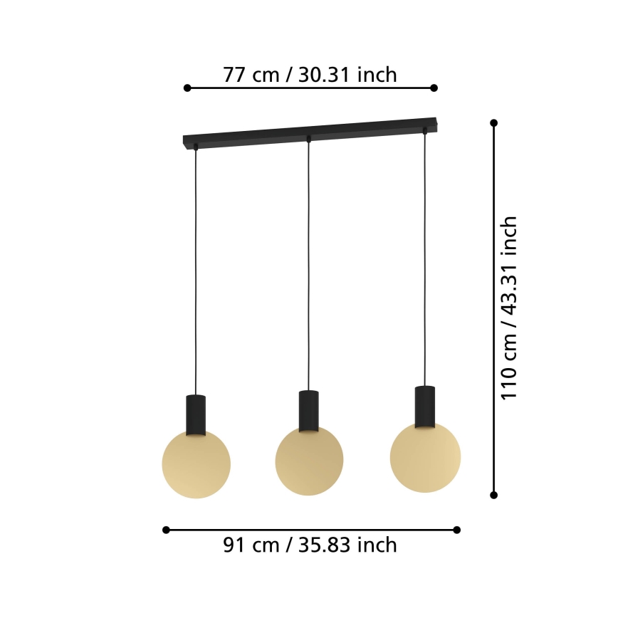 Eglo - LED Chandelier on a string 3xGU10/4,5W/230V 3000K