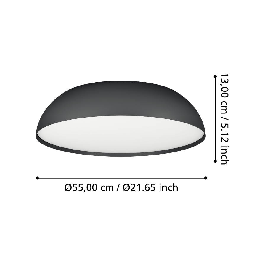 Eglo - LED RGBW Dimmable ceiling light 3xLED/11W/230V 2700-6500K d. 55 cm