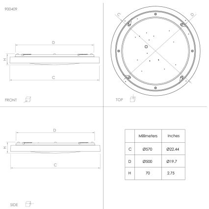 Eglo - LED RGBW Dimmable ceiling light LED/34,5W/230V 2700-6500K