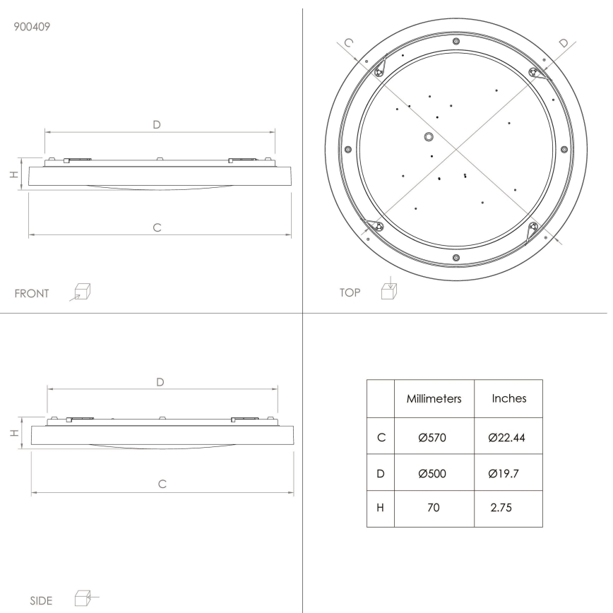Eglo - LED RGBW Dimmable ceiling light LED/34,5W/230V 2700-6500K