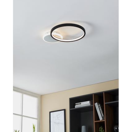 Eglo - LED Dimmable ceiling light LED/15W/230V black + remote control