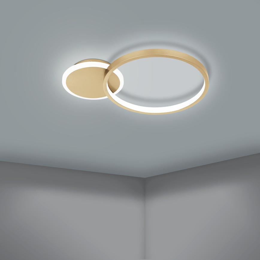 Eglo - LED Dimmable ceiling light LED/15W/230V gold + remote control